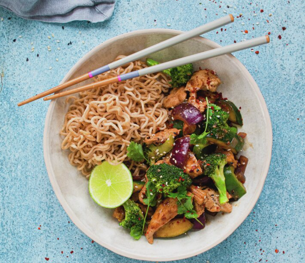Wok med Kylling og Nudler